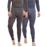 Vimal Jonney - Multi Cotton Blend Men's Thermal Bottoms ( Pack of 2 ) - None