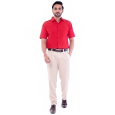 DESHBANDHU DBK Cotton Blend Regular Fit Half Sleeves Mens Formal Shirt - Red ( Pack of 1 ) - None