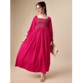 Sheetal associates - Pink Crepe Women''s Gown ( Pack of 1 ) - None