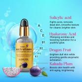 Multi Vitamin Acne Buster Serum Kakadu Plum,Hyaluronic Acid, Salicylic Acid, Dragon Fruit, Cica Extract, Enriched with-Vitamin A, C, E, B1, B2, B12, K1 Bromelain, AHA.