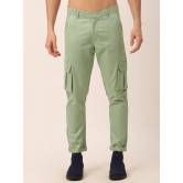 Indian Needle Mens Casual Cotton Solid Cargo Pants-36 / Green