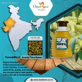 ONE BEE ORGANIC Honey | Acacia Honey/Babul Flora Honey/Bavad Nu Madh | Natural Flora Honey - 280 GM.