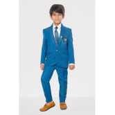 DKGF Fashion - Turquoise Polyester Boys Suit ( Pack of 1 ) - None