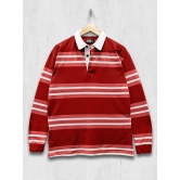 Auto Stripes Red White Polo T-Shirt-XL / Red