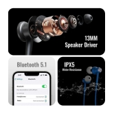 Tecsox Tecband Neo400 Bluetooth Bluetooth Earphone In Ear Powerfull Bass Blue