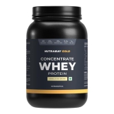 Nutrabay Gold 100% Whey Protein Concentrate with Digestive Enzymes - 25g Protein, 5.3g BCAA, 3.9g Glutamic Acid - 1Kg, Vanilla Ice Cream