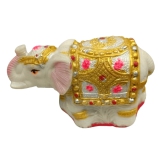 Hand Painted Elephant Figurine Decorative Elephant Statue-Pack Of 2 Pieces |