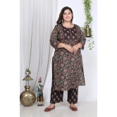 Swasti Cotton Printed Straight Womens Kurti - Black ( Pack of 1 ) - None