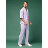 Rigo Lavender Cotton Relaxed Fit Mens Tracksuit ( Pack of 1 ) - None