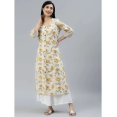 Divena - Off White Cotton Flex Womens Straight Kurti ( Pack of 1 ) - None