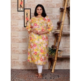 JC4U Cotton Blend Printed Straight Womens Kurti - Multicoloured ( Pack of 1 ) - None