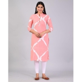 MAUKA Rayon Printed Straight Women's Kurti - Pink ( Pack of 1 ) - None