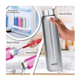 Milton Aqua 1000 Stainless Steel Water Bottle, Set of 2, 950 ml Each, Silver | 100% Leak Proof | Office Bottle | Gym Bottle | Home | Kitchen | Hiking | Treking Bottle | Travel Bottle - Silve