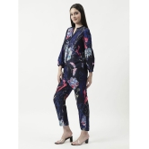 Pannkh Womens Floral Digital Printed Loungewear Shirt With Pant Set - None