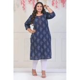 Swasti - Blue Cotton Womens Straight Kurti ( Pack of 1 ) - None