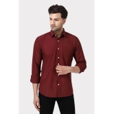 Springberry - 100% Cotton Slim Fit Maroon Mens Casual Shirt ( Pack of 1 ) - None