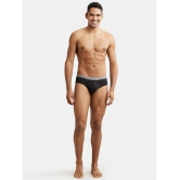 Jockey US07 Men Super Combed Cotton Elastane Solid Brief with Ultrasoft Waistband - Black - None