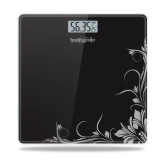 Healthgenie Electronic Digital Weighing Machine Bathroom Personal Weighing Scale-Black Pattern Black