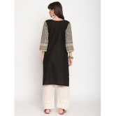 Queenley - Beige Cotton Women's Straight Kurti ( Pack of 1 ) - XL