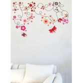 Decor Villa magenta flowers Vinyl Wall Stickers