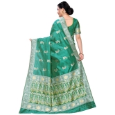 Vbuyz - Green Silk Blend Saree With Blouse Piece (Pack of 1)