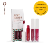 Just Herbs Full-Size Herb Enriched Matte Liquid Lipstick Kit - Set of 3