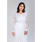 Ladies New Fashion Semi Georgette Hand Chikankari Kurti