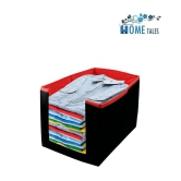 HOMETALES Non-Woven Shirt Stacker & Cloth Organizer,Black & Red (9U)