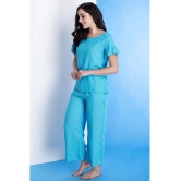 Clovia Rayon Nightsuit Sets - Blue - None