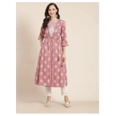 Juniper - Pink Cotton Womens Jacket Style Kurti ( Pack of 1 ) - S