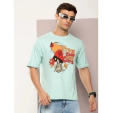 Dillinger Cotton Oversized Fit Printed Half Sleeves Mens T-Shirt - Turquoise ( Pack of 1 ) - None