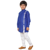 DKGF Ethnic Wear Kurta Pyjama Set for Kids and boys Boys (DE711-73BLUE5) - None