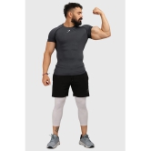 Fuaark - Grey Polyester Slim Fit Mens Compression T-Shirt ( Pack of 1 ) - None