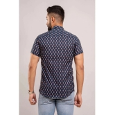 Frionkandy 100% Cotton Regular Fit Printed Half Sleeves Mens Casual Shirt - Navy ( Pack of 1 ) - None