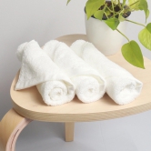 Bamboo Face Towels - Set of 3-Stone Grey | Pale Iris | Ivory White