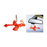 Snaya Collection Flying Lord Hanuman Hanging Car Idol for Scoda Octavia - Orange