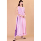 Glomee - Pink Viscose Womens Nayra Kurti ( Pack of 1 ) - None