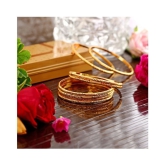 Vighnaharta Traditional Wear 1gm Gold Plated Alloy Bangle for Women and Girls - pack of 8 pcs Bangle- [VFJ1005BG2-6] - None