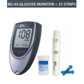 Dr Morepen Glucose Monitor BG-03- Free 25 Sugar Test Strips with 10 Lancets: Expiry: March 2024