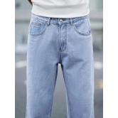 Upgrade Your Style with Slate Blue Baggy Fit Rigid Jeans - Bwolves-36