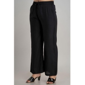 MAUKA - Black Rayon Straight Womens Palazzos ( Pack of 1 ) - None