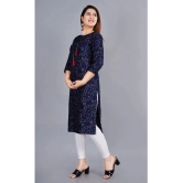 Smien - Blue Rayon Womens Straight Kurti ( Pack of 1 ) - None