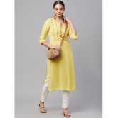 AMIRA'S INDIAN ETHNICWEAR - Yellow Rayon Women's Straight Kurti ( Pack of 1 ) - None