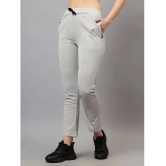 Diaz Light Grey Lycra Womens Gym Trackpants ( Pack of 1 ) - None