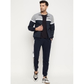 Wild West Navy Blue Fleece Regular Fit Striped Mens Sports Tracksuit ( Pack of 1 ) - None