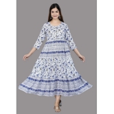 SIPET - Navy Blue Cotton Womens Anarkali Kurti ( Pack of 1 ) - None