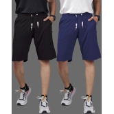 Septem Navy Blue Cotton Blend Mens Shorts ( Pack of 2 ) - None