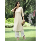 Juniper - Off White Rayon Flex Womens Straight Kurti ( Pack of 1 ) - None