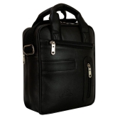 Leather World - Black Solid Messenger Bags - Black