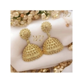 Vighnaharta Gold Jhumki Earrings ( Pack of 1 ) - Gold